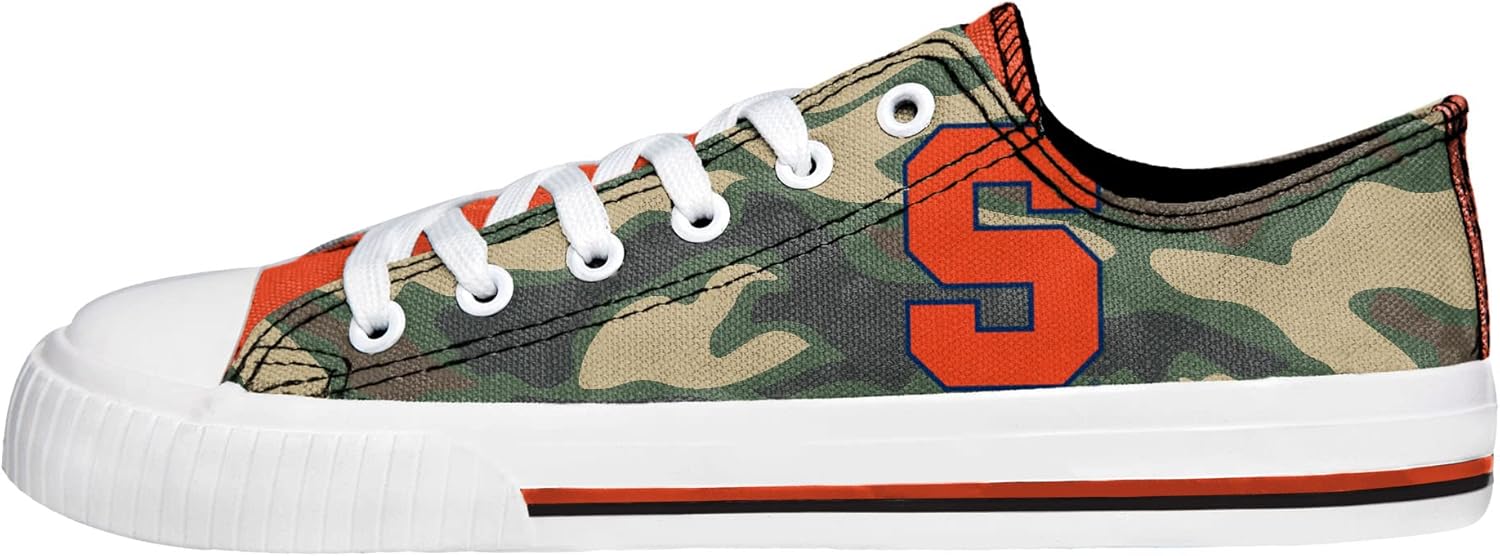 FOCO NCAA Womens NCAA College Team Logo Fashion Low Top Canvas Sneakers Shoes