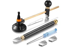 6 Pieces Professional Portable Circular Glass Cutter Set