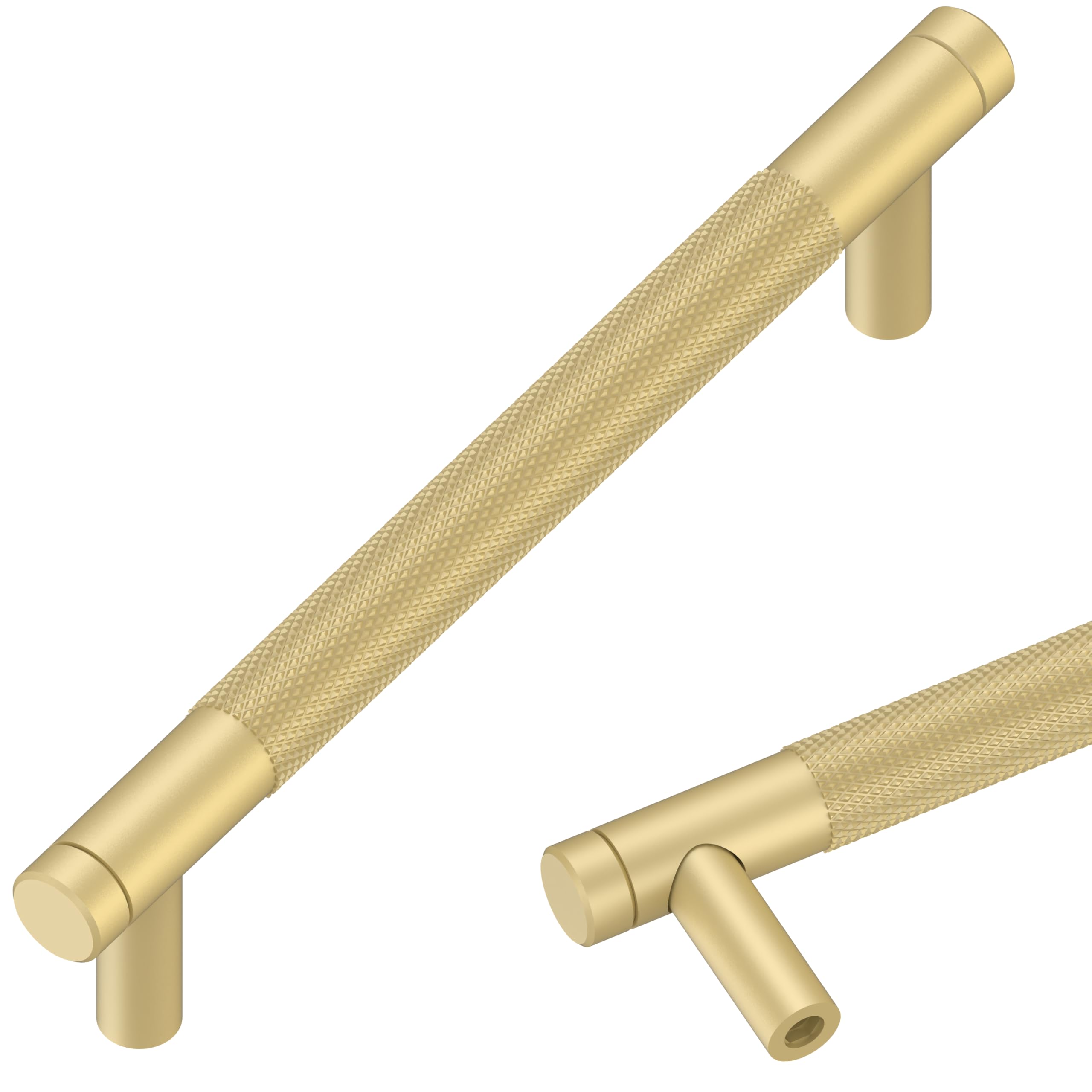 Talentedeco 10 Pack Gold Cabinet Pulls, 96mm(3.8 Inch) Center to Center Hole Center, Kitchen Cabinet Handles for Drawer Dresser, Cupboard and Wardrobe