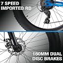 CROW - Black Ninja Fat 7 Gear Cycle for Boys |Bicycle for Men Adult| Cycle for Adults/Men| MTB with Front Suspension & Dual disc Brakes | Unisex 26" INCH MTB gallery image