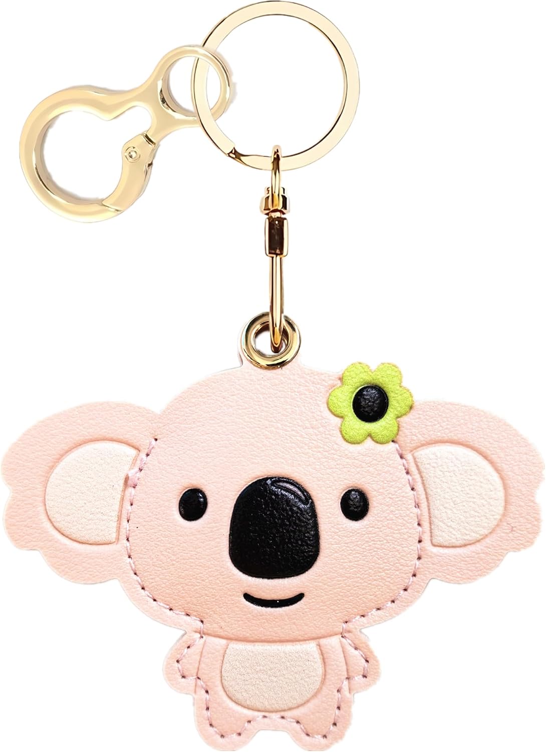 BORKUANA PU Leather Keychain holder Protective Case Compatible with AirTag