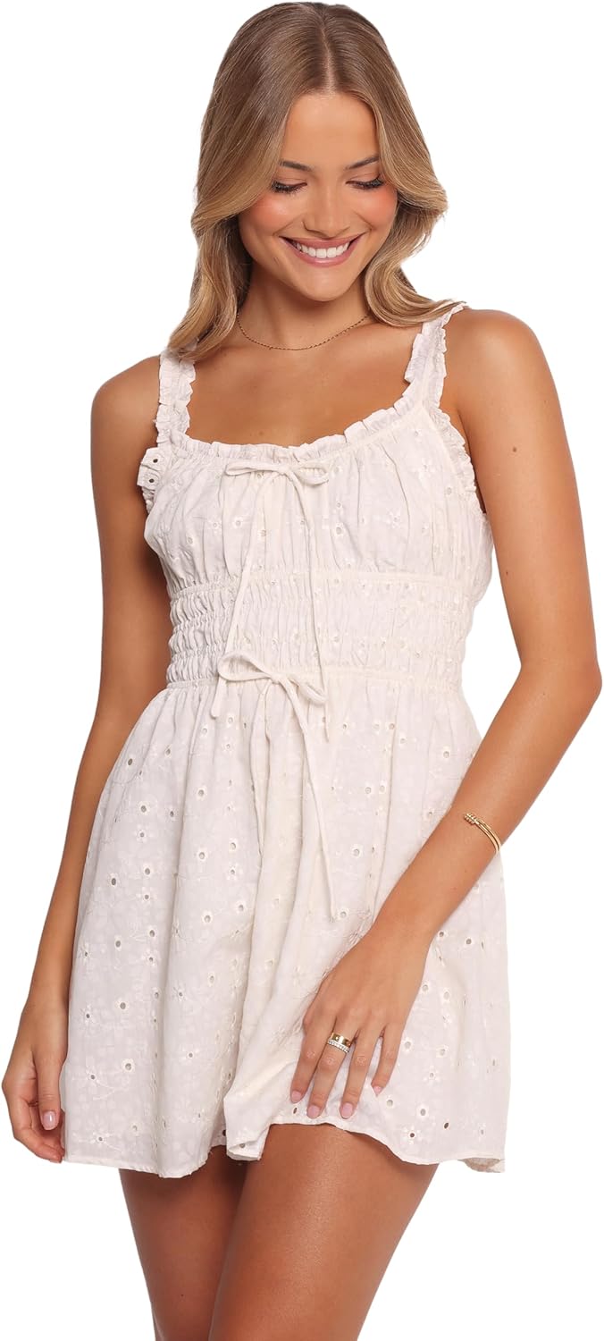 Petal & Pup Women's Janessa Mini Dress - Cream Floral