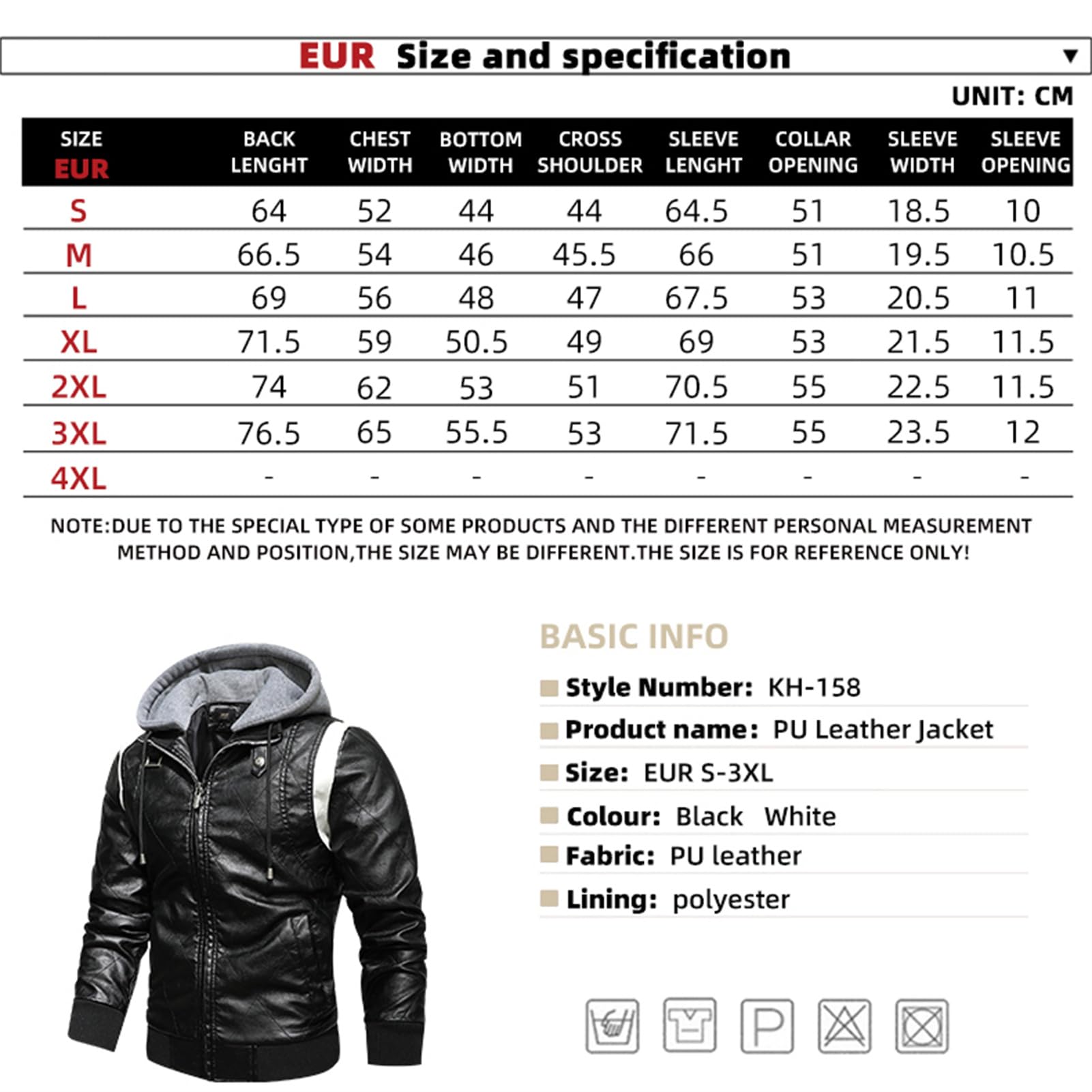 FFFF & OLFEH Giacca In Pelle Con Cappuccio Staccabile Da Motociclista Uomo,Giacca Da Moto Da Uomo In Pelle - Protezione Originale Da Motociclista (Black A2,XL)