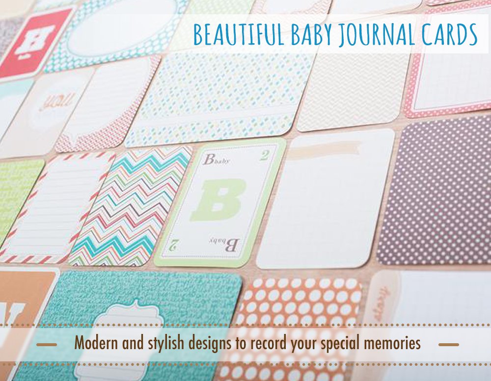 First Year Photo Album Kit “Baby is Here”, All-in-one bundle: Printed Photos + Baby Boy Journal Cards + Beige Photo Album + Digital Workbook with advice to get it done simple and meaningful