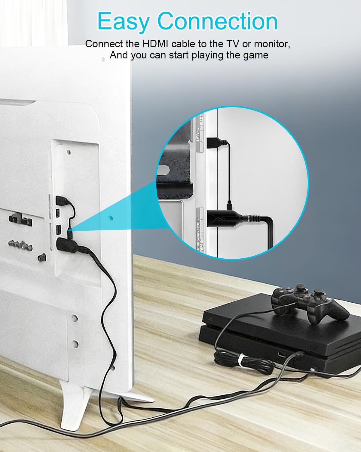 ZEZEFUFU Adattatore HDMI per PS2/per PS1, console di gioco Audio Video 1080P Cavo convertitore per HDTV HDMI Monitor ZEZEFUFU Adattatore HDMI per PS2/per PS1, console di gioco Audio Video 1080P Cavo convertitore per HDTV HDMI Monitor