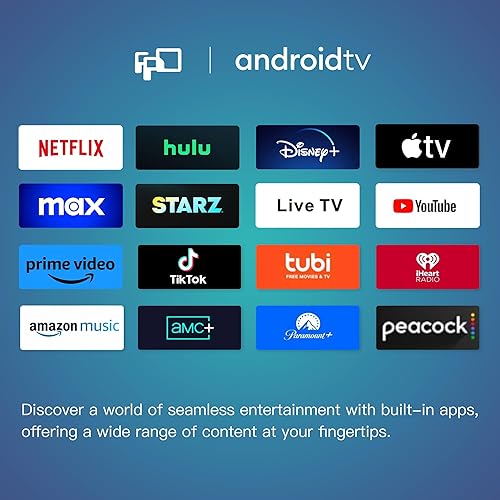 Vista 2 de FPD Smart TV de 32 pulgadas, televisor LED HD con Google Play, televisores de pantalla plana con control remoto, HDR 10 Android TV con WiFi