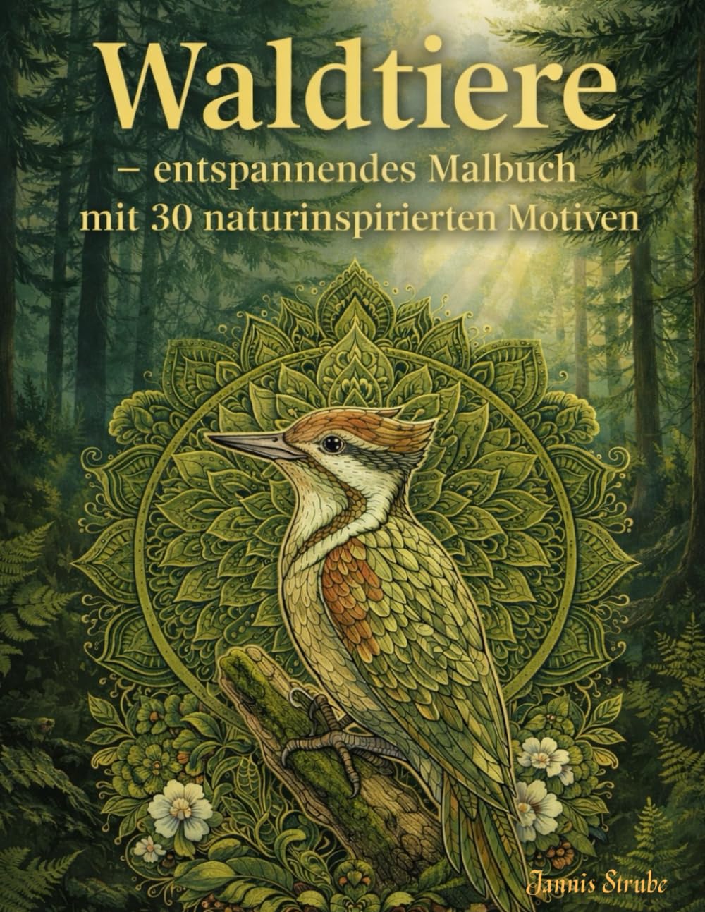 Waldtiere: Entspannendes Malbuch mit 30 naturinspirierten Motiven