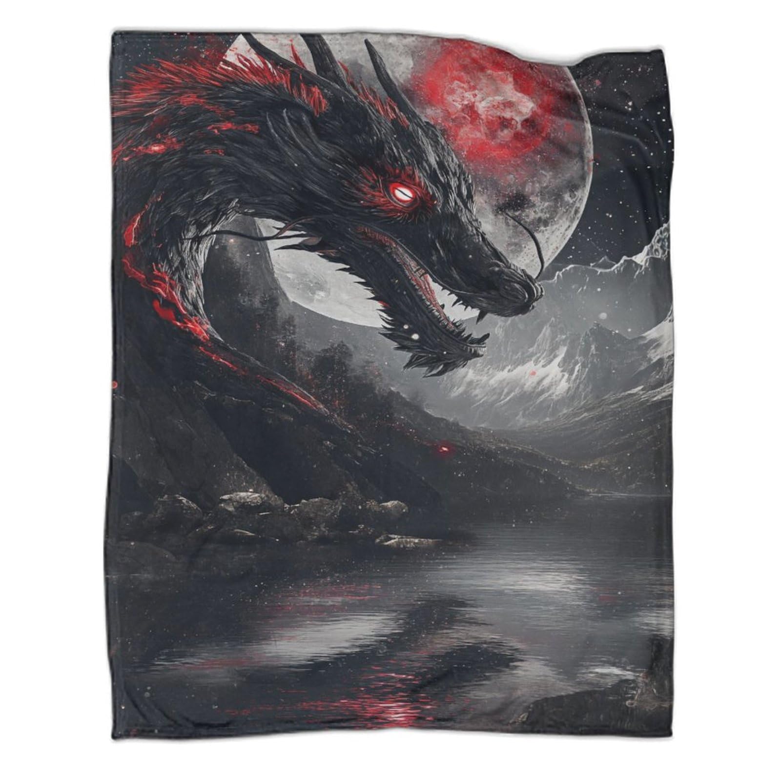 Couverture de voyage Dragon 200x230cm lit canapé microfibre chaude