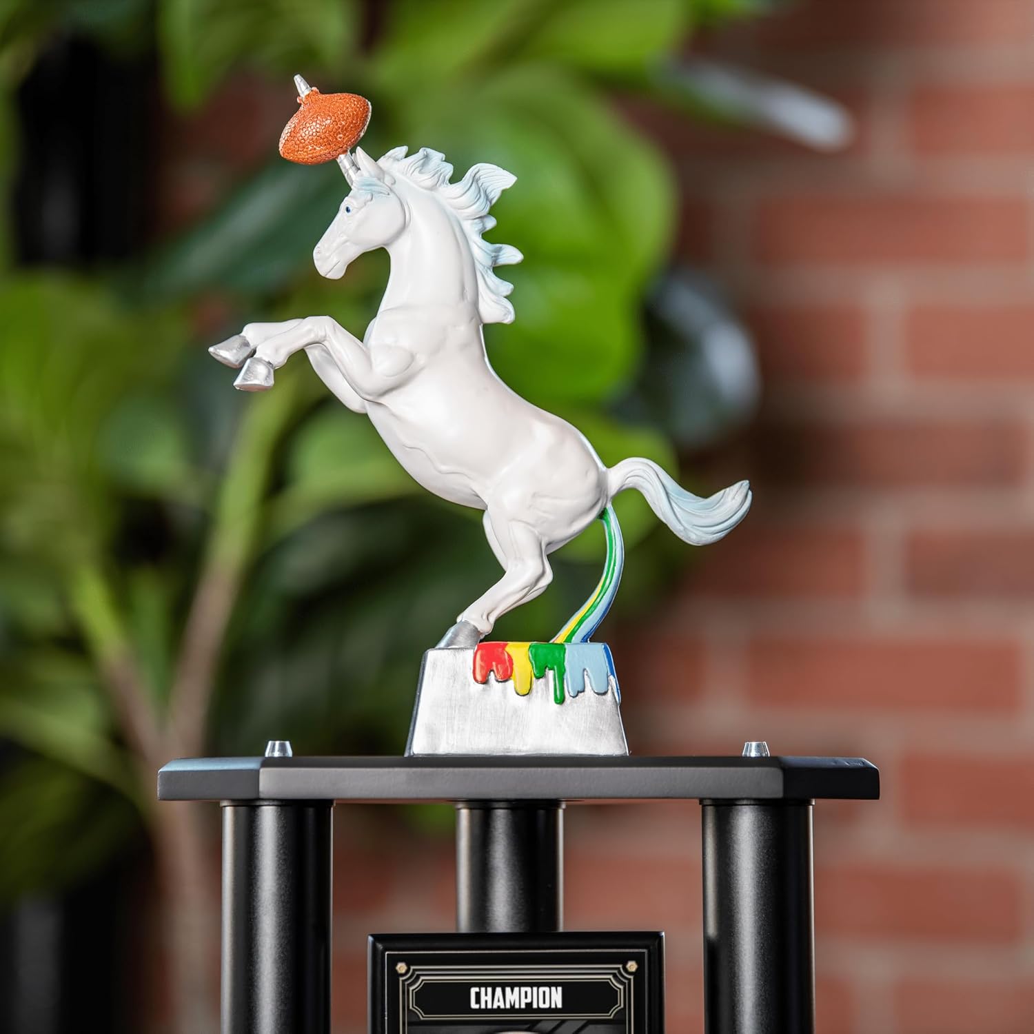 TrophySmack Unismack The Unicorn Fantasy Football Trophy, Season Award - 13" Tall Trophy with Base