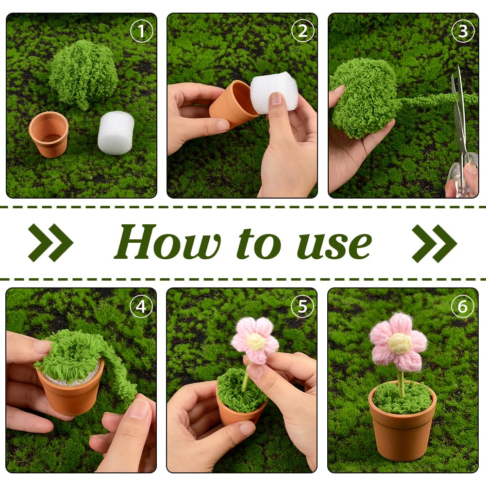 PH PandaHall 20 Set Mini Vasi per Fiori Piccoli Vasi in Terracotta, 40x44.5mm Vaso in Plastica per Piante con Schiuma per Semi Piante Giardinaggio Bomboniere Decorazioni