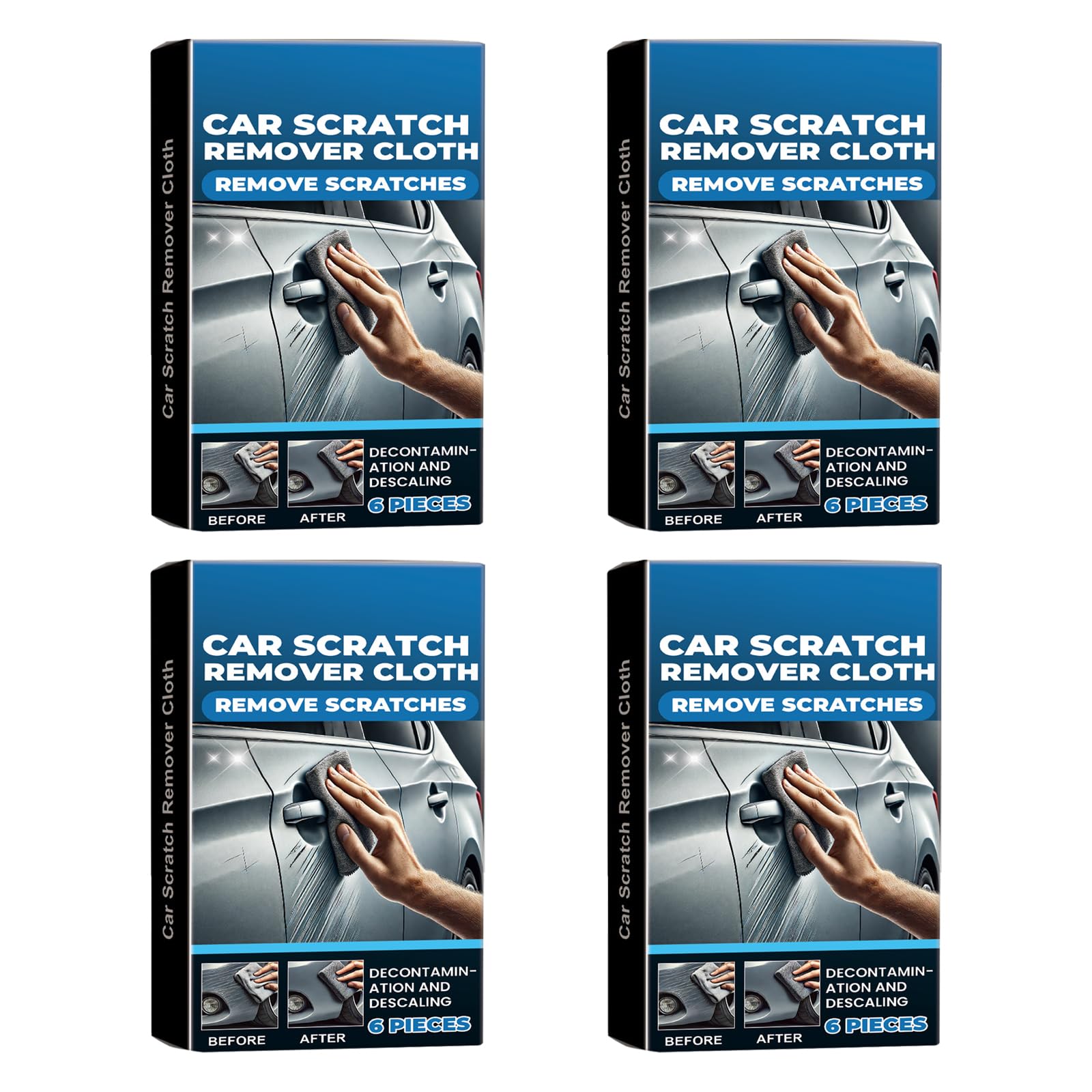 Buxuaaaa 4 Boxes Car Scratch Remover Cloth Easily Repair Paint Scratches Shining Cloths For Car Paint For Scratch Repair Polishing Maintenance Tool