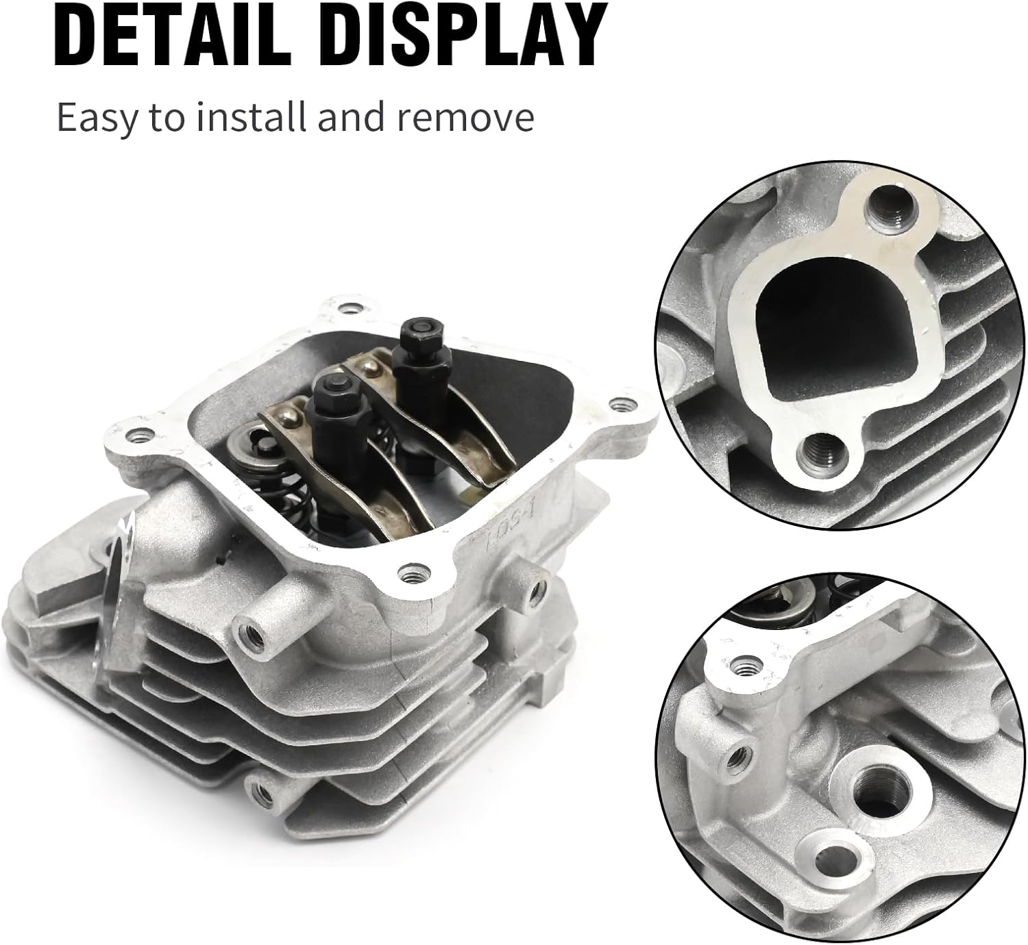 Assembled Cylinder Head Kit Replacement for Honda GX160 5.5 HP GX200 6.5Hp Engine, Cylinder Head Assembly with Valve Spring Spark Plug Insulator Head Gasket Carburetor Gasket