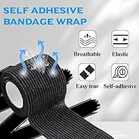 Vista 4 de Cintas de agarre y cubiertas de plástico, 200 bolsas y 4 fundas de plástico negras con cintas adhesivas negras