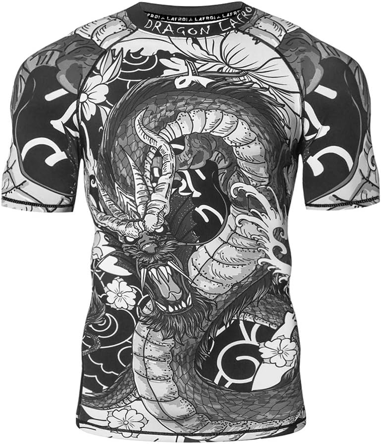 Men's Long Sleeve UPF 50+ Baselayer Performance Compression Shirt Rash Guard-CLY08D