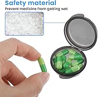 Vista 4 de Paquete de 5 mini pastilleros, caja organizadora de píldoras, portátil, soporte para vitaminas, contenedor de píldoras de viaje para bolsa