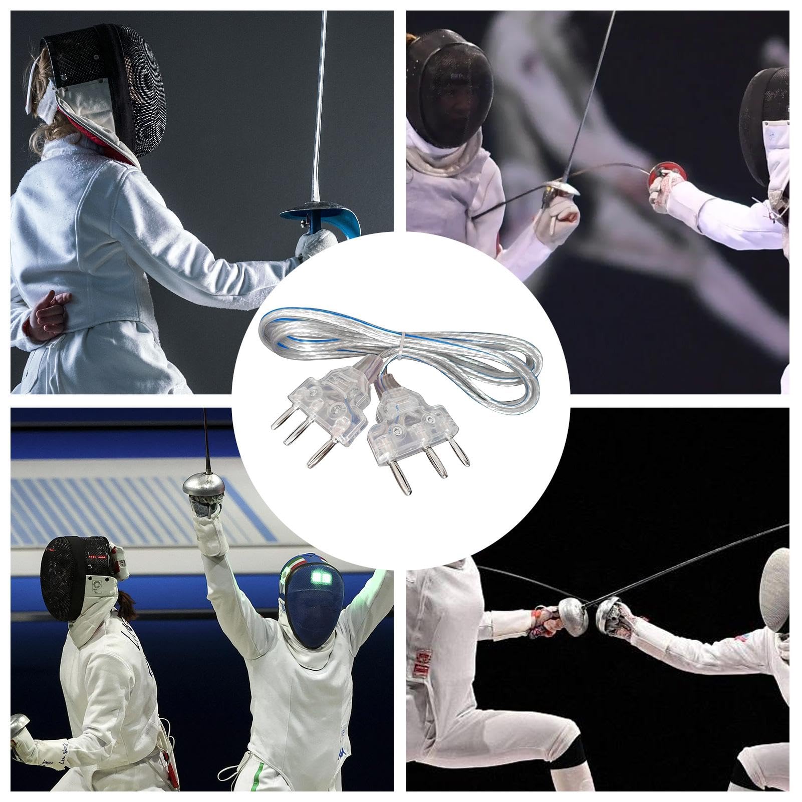 Cordon de main d'escrime, cordon de corps en acier inoxydable léger, accessoires flexibles pour sabre