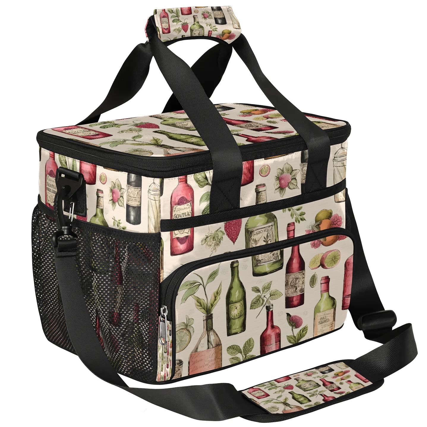 Lunch Box for Men Heavy Duty Insulated Lunch Bag for Women Vintage Wine Lunchbox for Adults Lunch Cooler