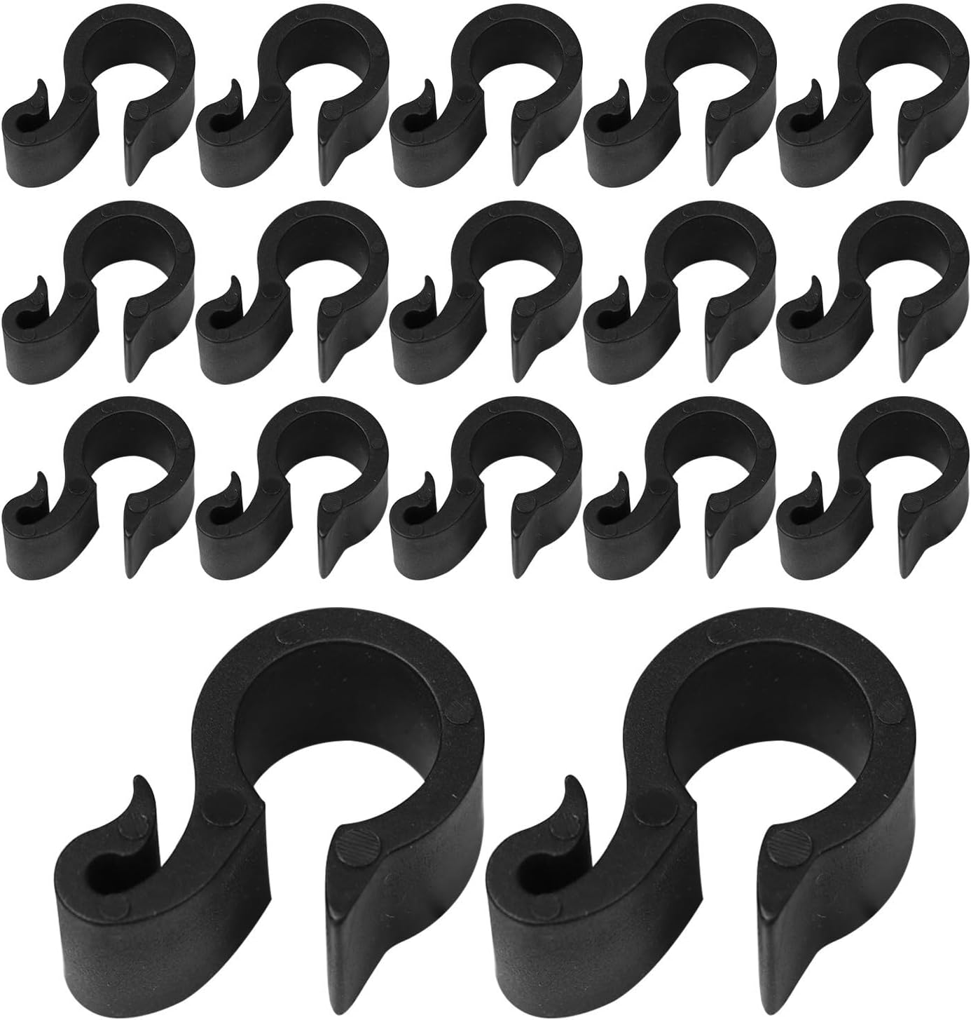 COLLBATH 16mm PE Irrigation Tube Clips 80pcs with Built-in Nail for Hanging