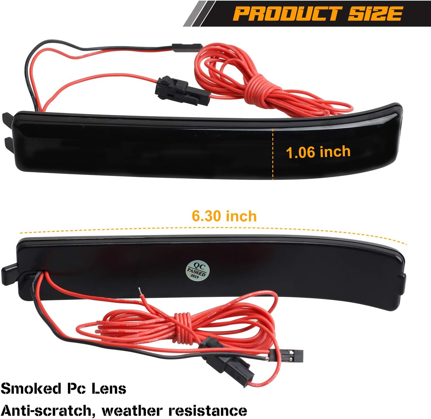 RUXIFEY Sequential Switchback Side Mirror Reflector LED Turn Signal Light Smoked lens Compatible with 2009 to 2014 Ford F150