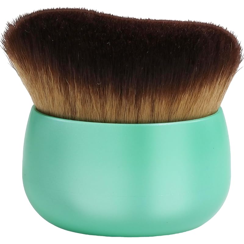 Generic Pincel extragrande para maquiagem corporal e rosto, base, pó, blush e bronzer, Verde
