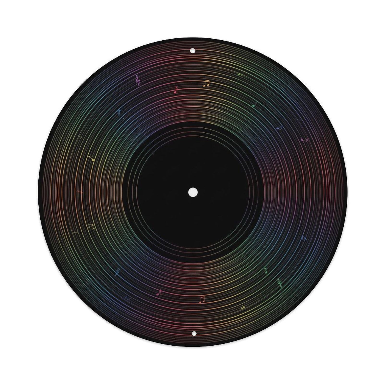 Colorful Music Vinyl Records Delicate Rainbow Lines Metal Tin Sign