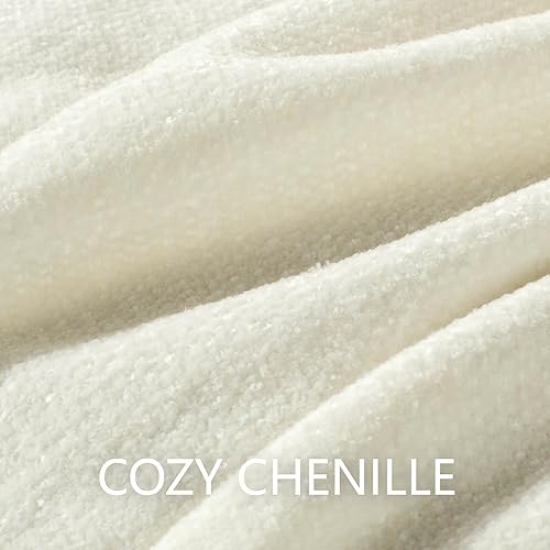 Miniatura 5 de LONG CREATE Manta de felpilla para sofá, 50 x 60 pulgadas, manta suave y acogedora con borlas con flecos para cama, sofá, silla, manta decorativa de