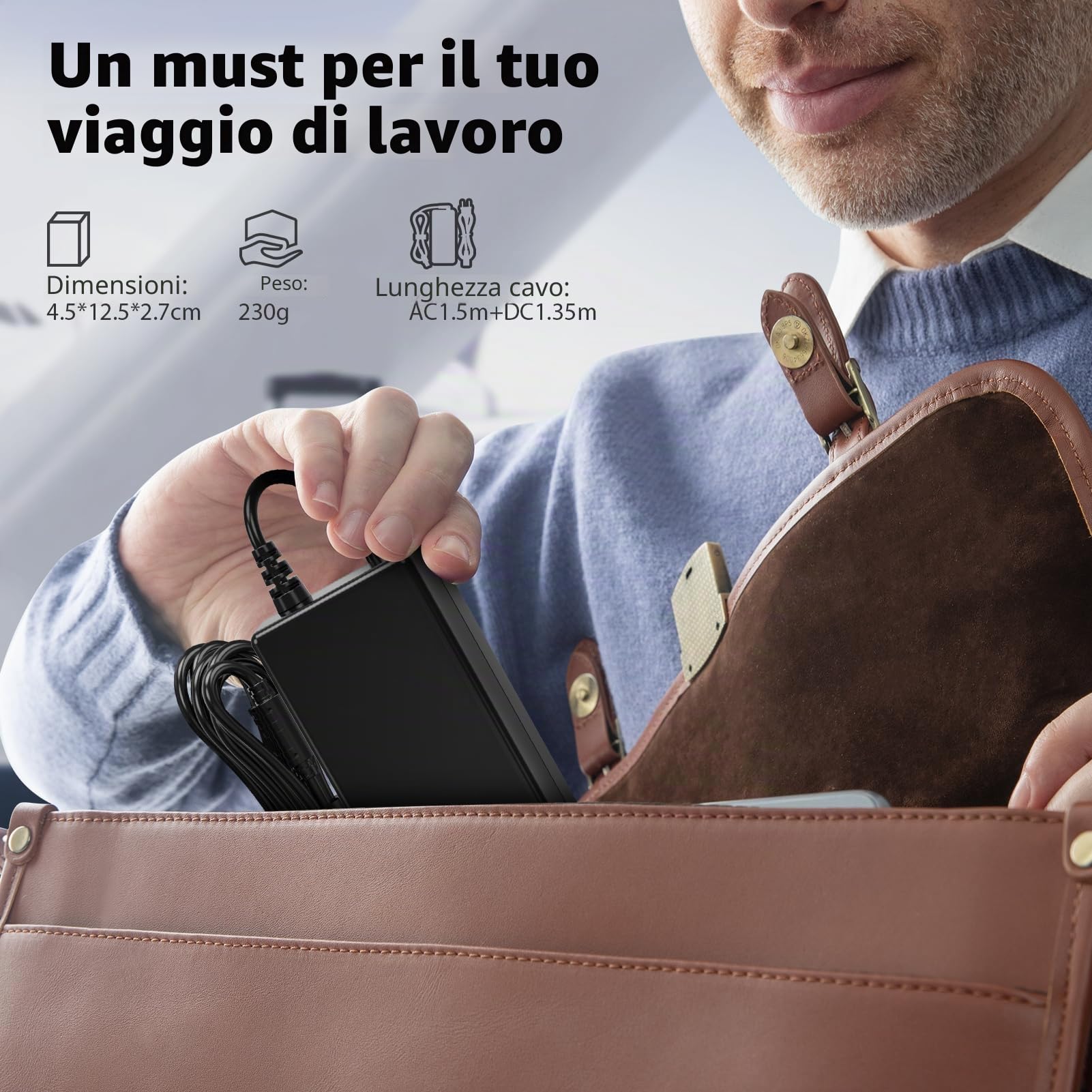 90W Caricatore Universale Notebook per PC Portatile – Compatibile con HP, ASUS, Lenovo, Dell, Acer, Toshiba, Sony, Samsung – 18.5V-20V, 4.74A Max, 15 Connettori (Senza USB-C)