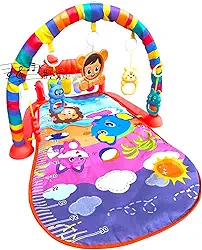 Tapete Ginásio De Atividades Play Piano Kidino Confortável Tapete de Atividades Bebe Com Piano Musical e Mobile (Colorido)