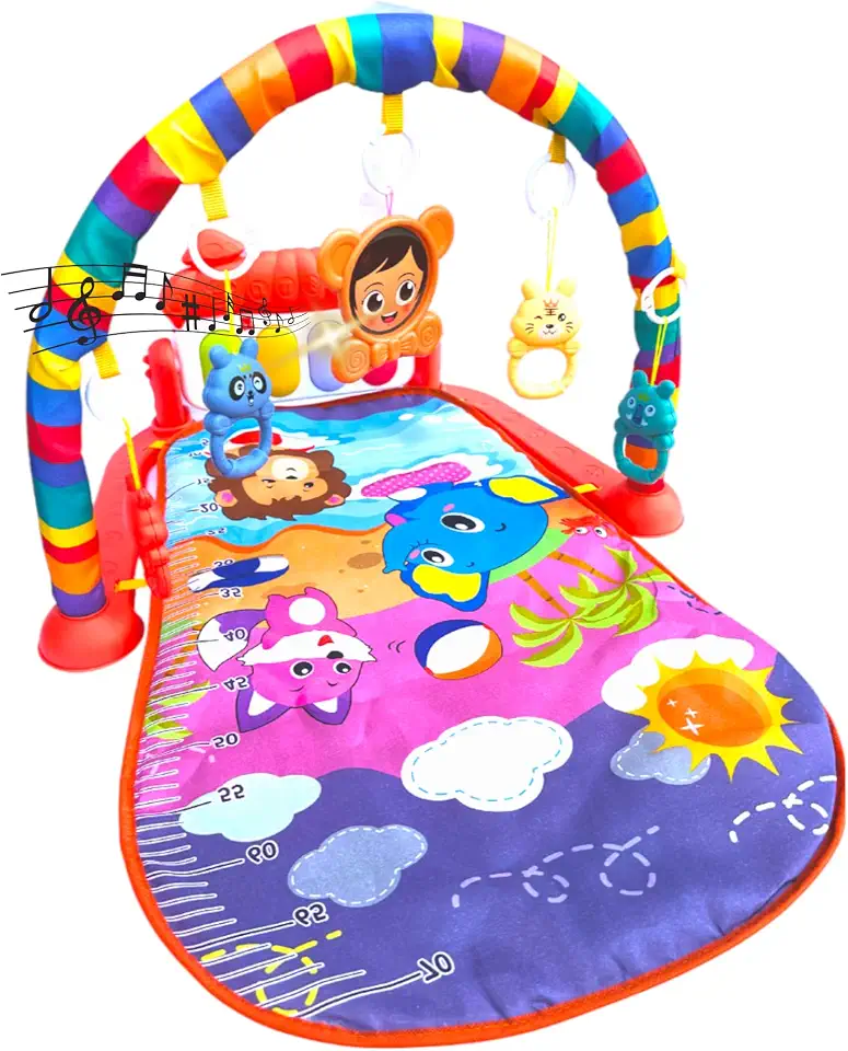 Tapete Ginásio De Atividades Play Piano Kidino Confortável Tapete de Atividades Bebe Com Piano Musical e Mobile (Colorido)