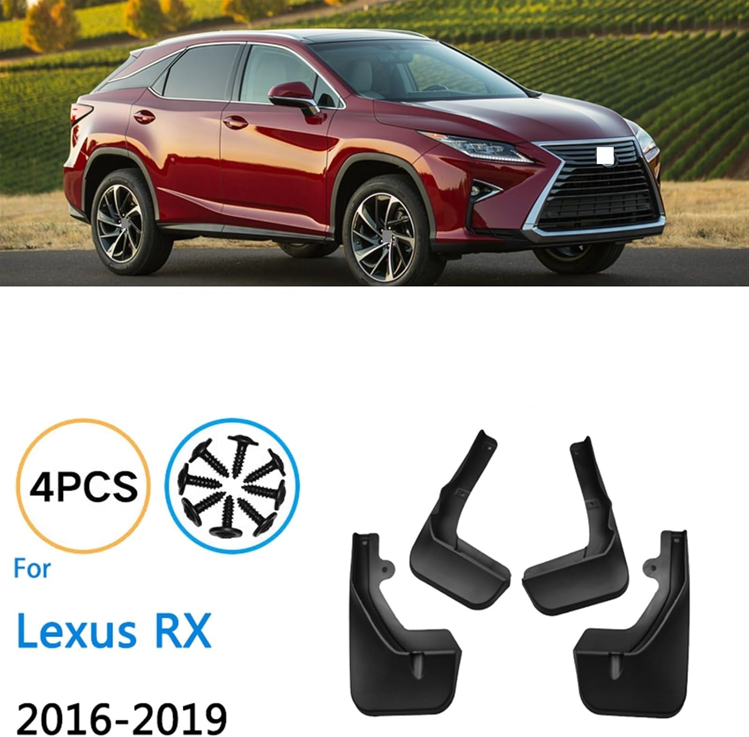 For lexuss RX RX350 RX450h RX200T RX350L F-sport 2016~2019 fenders Mudguard Mud Flaps Guard Splash Flap Mudguards Car Accessories
