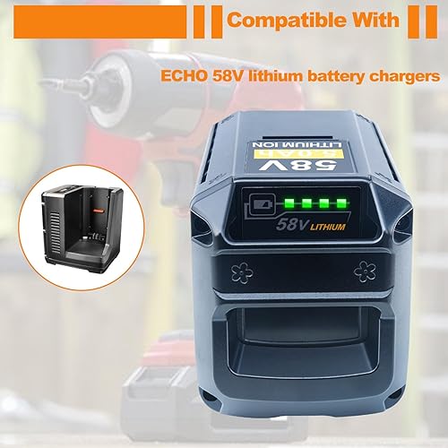 Miniatura 5 de DTK Reemplazo de batería 5AH para herramientas eléctricas inalámbricas de iones de litio Echo 58V