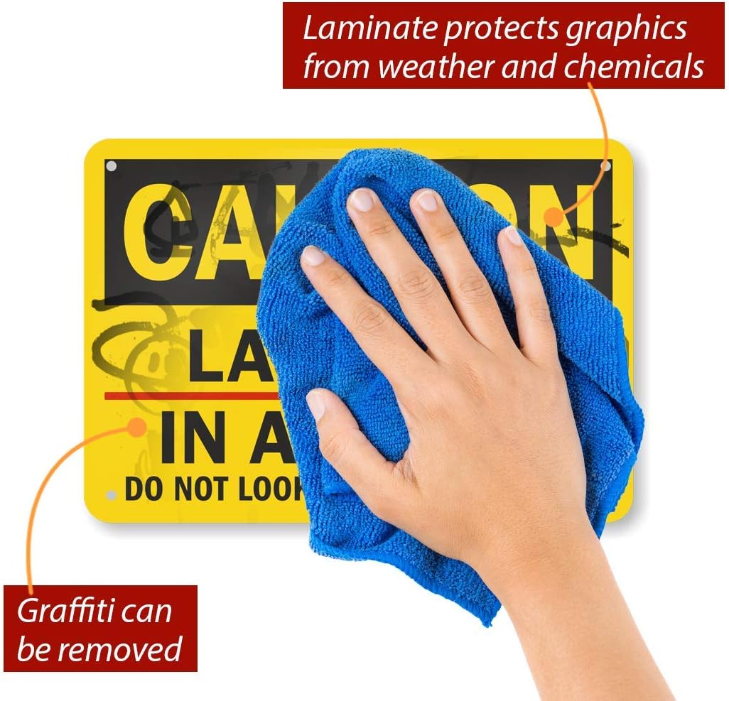 SmartSign – U9-2435-NA_7x10 “Caution – Laser In Area, Do Not Look Into ...