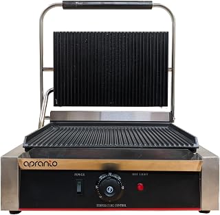 APRANTO Commercial Sandwich Maker Grill Jumbo | Stainless Steel | Non Stick Plate | 1 Year Warranty on Electric Parts Price In India
