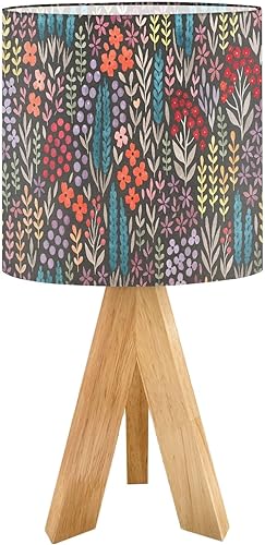 Miniatura 13 de Trípode lámpara de mesita de noche de mediados de siglo, vintage de los años 50, moderno, retro, geométrico, celosía, estrella, lámpara de mesita de