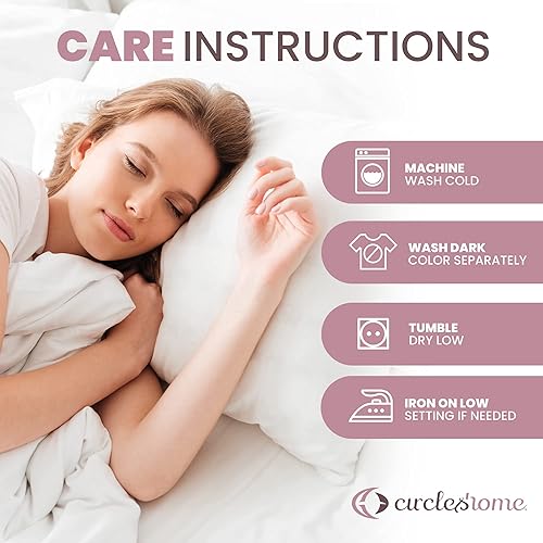 Miniatura 4 de Mastertex - Fundas de almohada con cremallera, 100% algodón, transpirable, silenciosa, color blanco, protege de la suciedad, los ácaros del polvo y