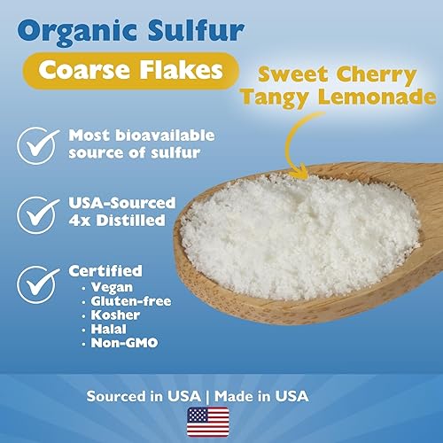 Miniatura 18 de KALA HEALTH MSMPure - Escamas de polvo MSM grueso con sabor a melocotón de frambuesa, MSM de origen estadounidense para la salud