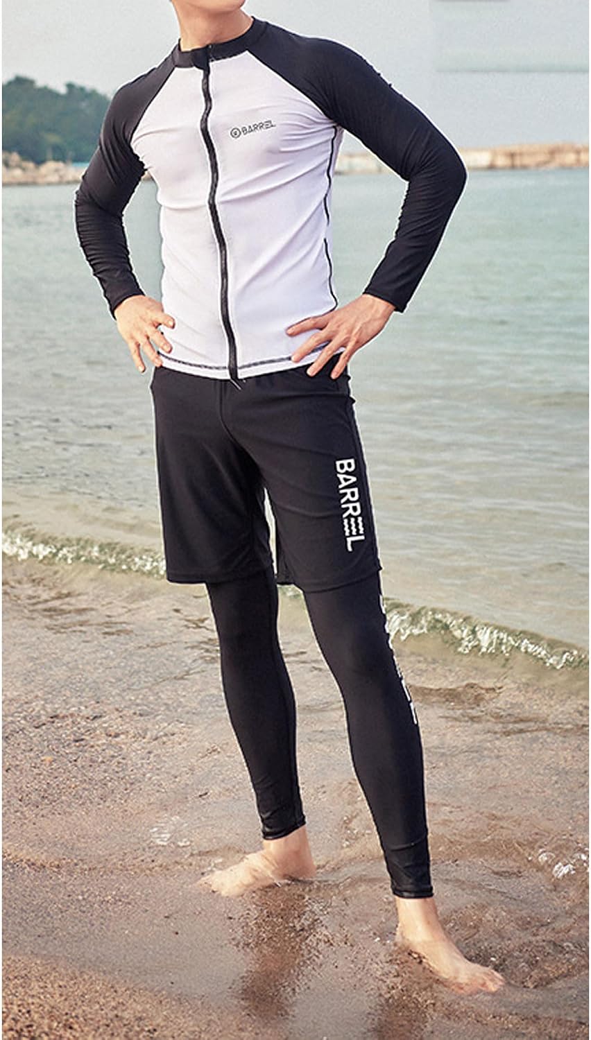 Bestgift Women's Diving Suit Surfing Suit Quick-Drying Long-Sleeved Long Pants Full-Body Sunscreen Swimsuit