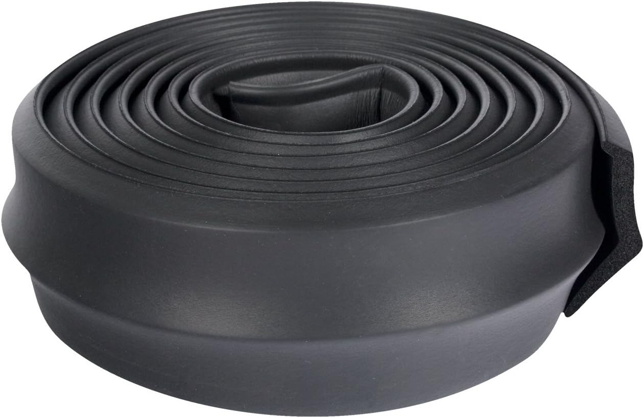 Duck Brand Heavy-Duty Rubber Garage Door Bottom Seal, Black, 2-Inch x 1/4-Inch x 9-Feet, 1 Seal, 281232