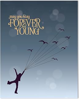 Forever Young Song - Lyrics Illustrated Print Decor Pop Music
