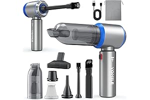 Mini Vacuum Cleaner & Air Duster, 21000PA Brushless 2 in 1 Portable Car Vacuum Cleaner