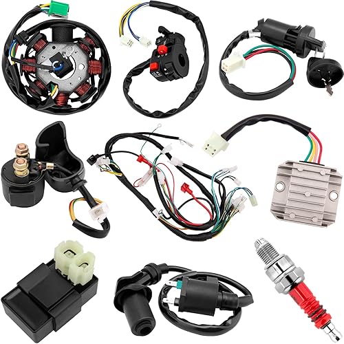 Complete Wiring Harness Kit, Powersports Wiring Harnesses Kit, Gy6 150cc