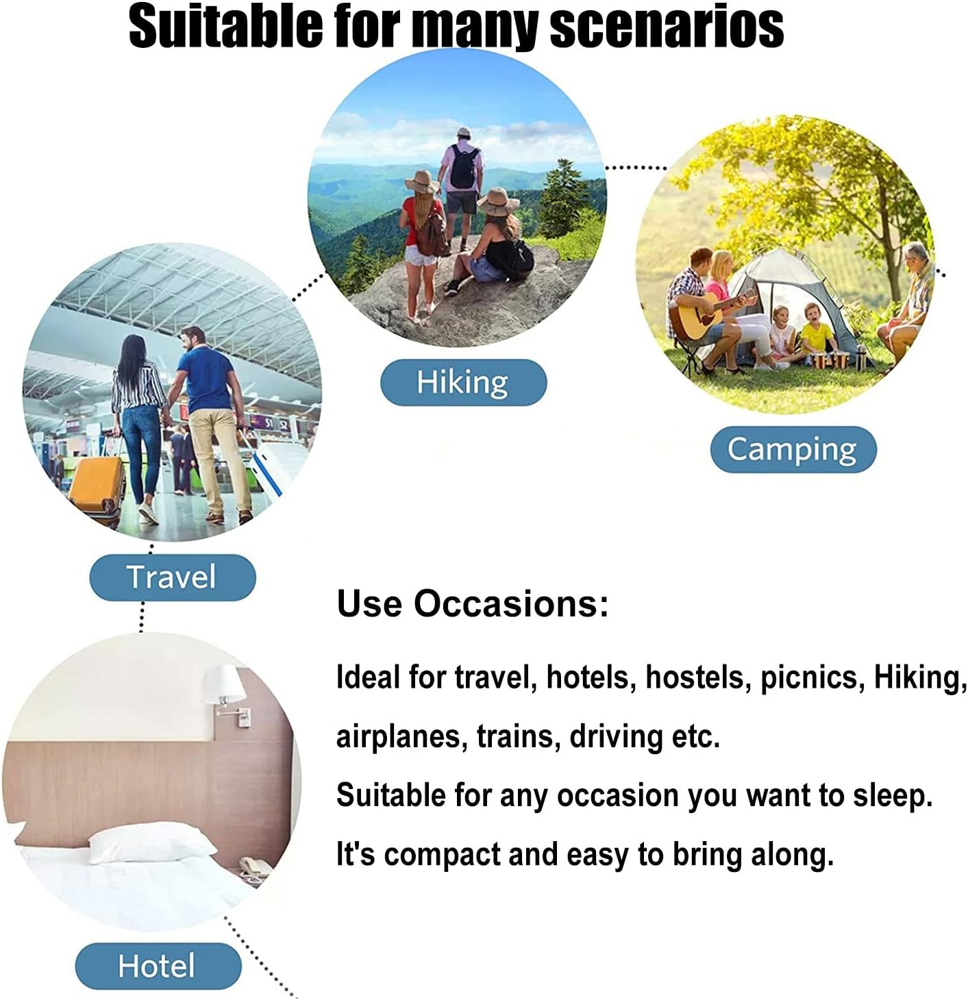 Sleeping Bag Liners Portable Compact Sleeping Bag Liner, Home Hotel Cotton Sheets, for Outdoor Camping Travel Sleeping Bag Sheets, for Four Seasons (Color : Style3, Size : 160x230cm/62.99x90.55in)