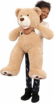 bananair - Giant Teddy Bear 100 cm Made in France, Ultra Soft and Fluffy, Cuddles Assured - Big Teddy Bear for Birthdays, Bedroom Decor, Celebrations (Beige)