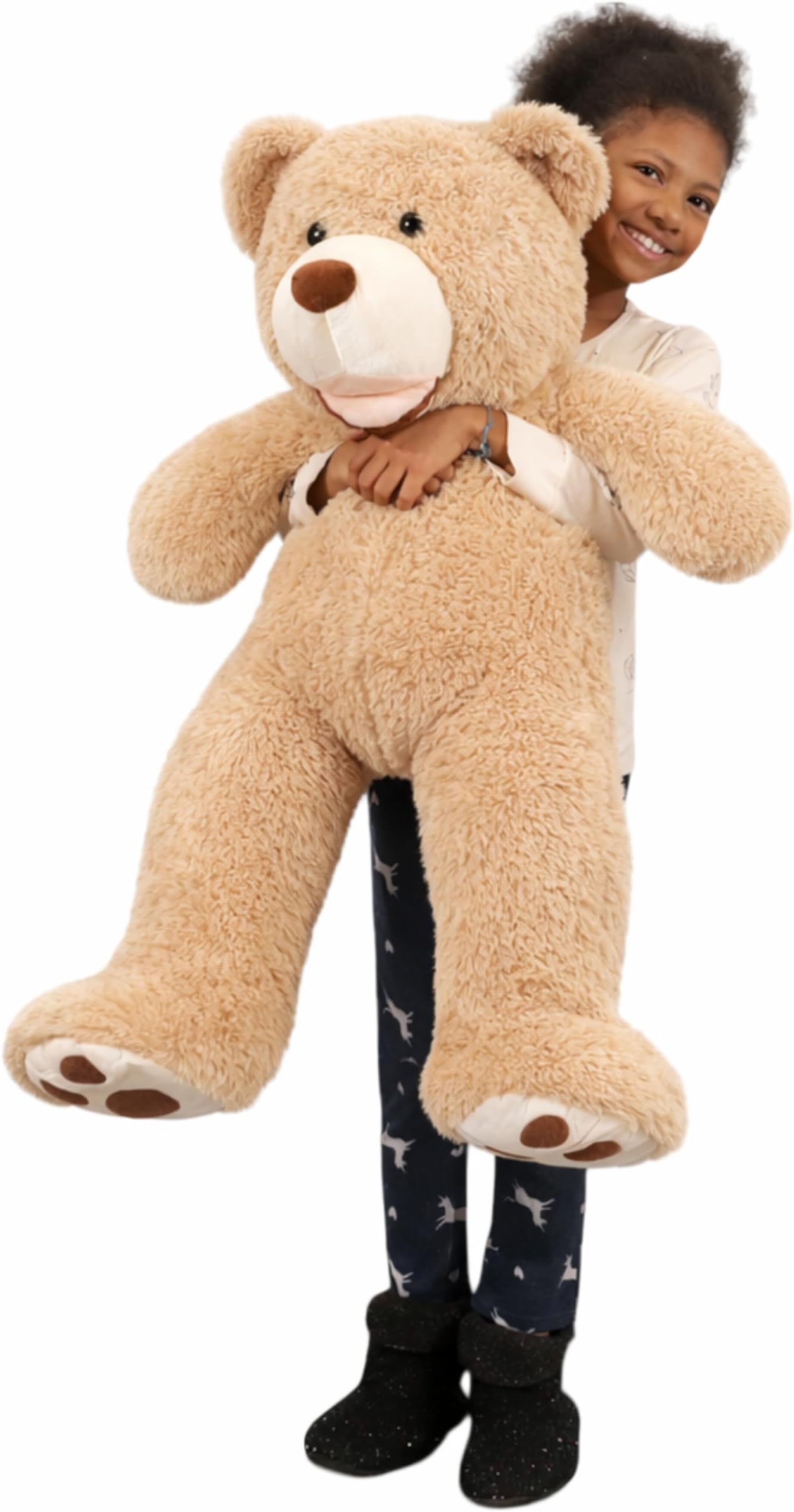 bananair - Giant Teddy Bear 100 cm Made in France, Ultra Soft and Fluffy, Cuddles Assured - Big Teddy Bear for Birthdays, Bedroom Decor, Celebrations (Beige)
