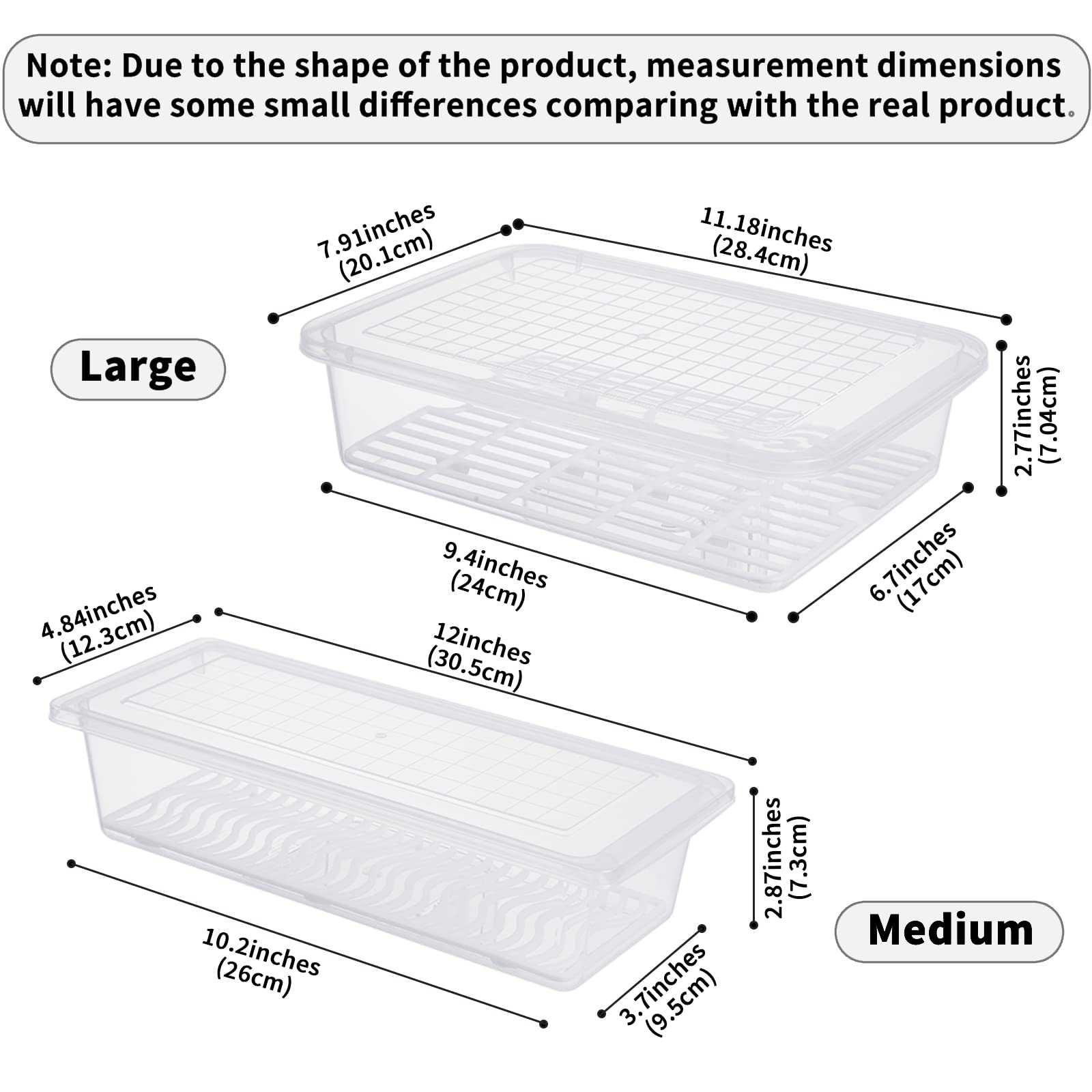 77L Food Storage Container, (3Pack) Plastic Food Containers with