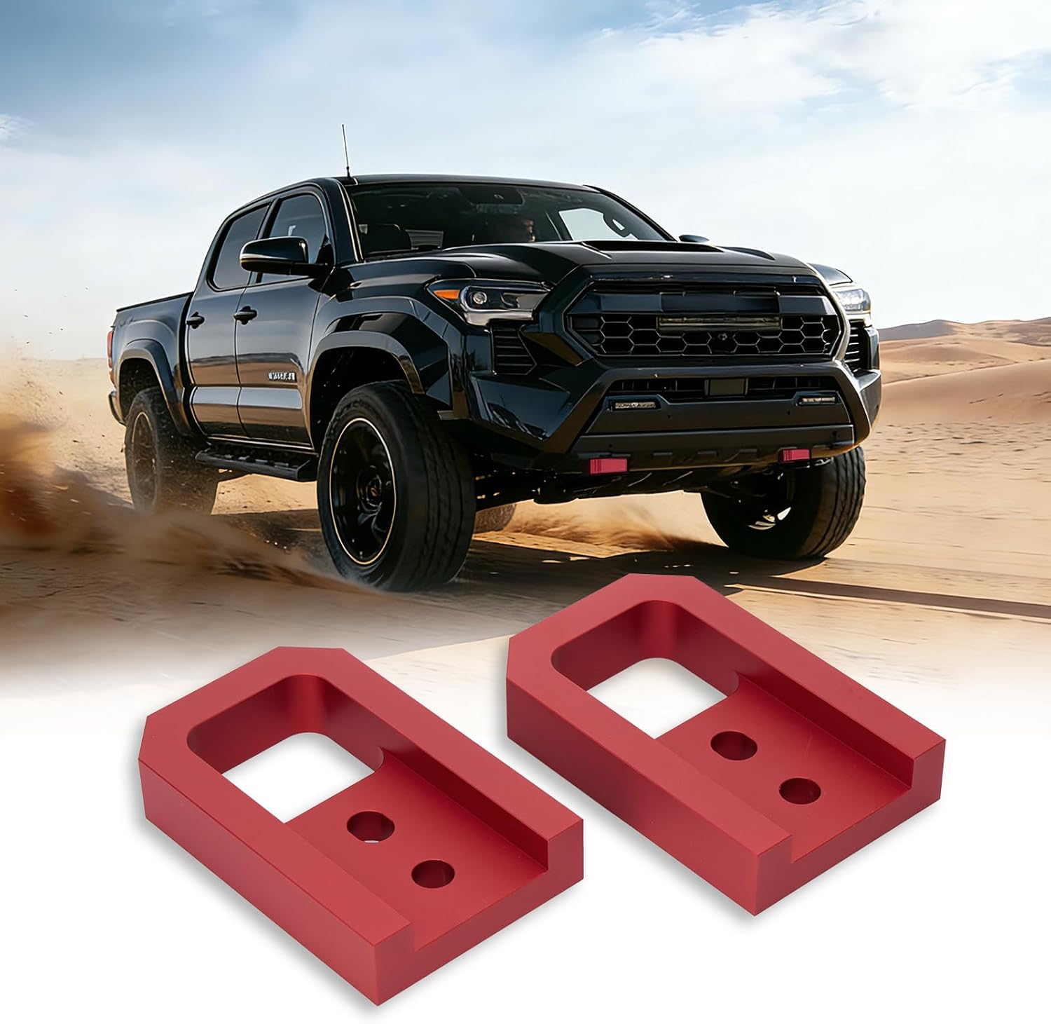 Front Tow Hooks Compatible with 2024-2026 Toyota Tacoma 4th Gen – Stylish Upgrade, Enhanced Look – Direct Bolt-On Replacement – Fits 4Runner & Land Cruiser (2 Pack)