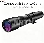 JINTU 1000mm f/8 Telephoto Lens Manual Focus for Canon EOS EF Mount T7 T7i T6 T6i T5 400D 4000D 2000D 1200D 90D 80D 60D 700D 70D 60D 5D IV III 6D 750D 650D 550D SLR Cameras