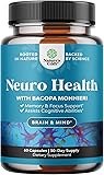 Nootropics Brain Support Supplement - Mental Focus Nootropic Memory Supplement for Brain Health & and Performance Blend, with Energy and Vitamins DMAE Bacopa and Phosphatidylserine Capsule