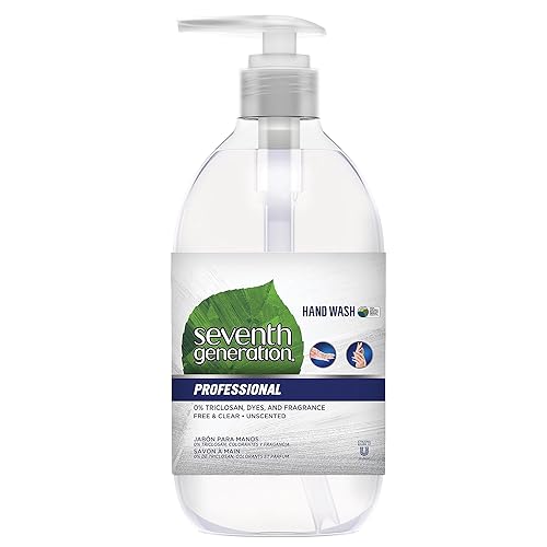 Seventh Generation Dispensador de jabón líquido profesional sin perfume + transparente sin perfume, 12 onzas líquidas (paquete de 8)