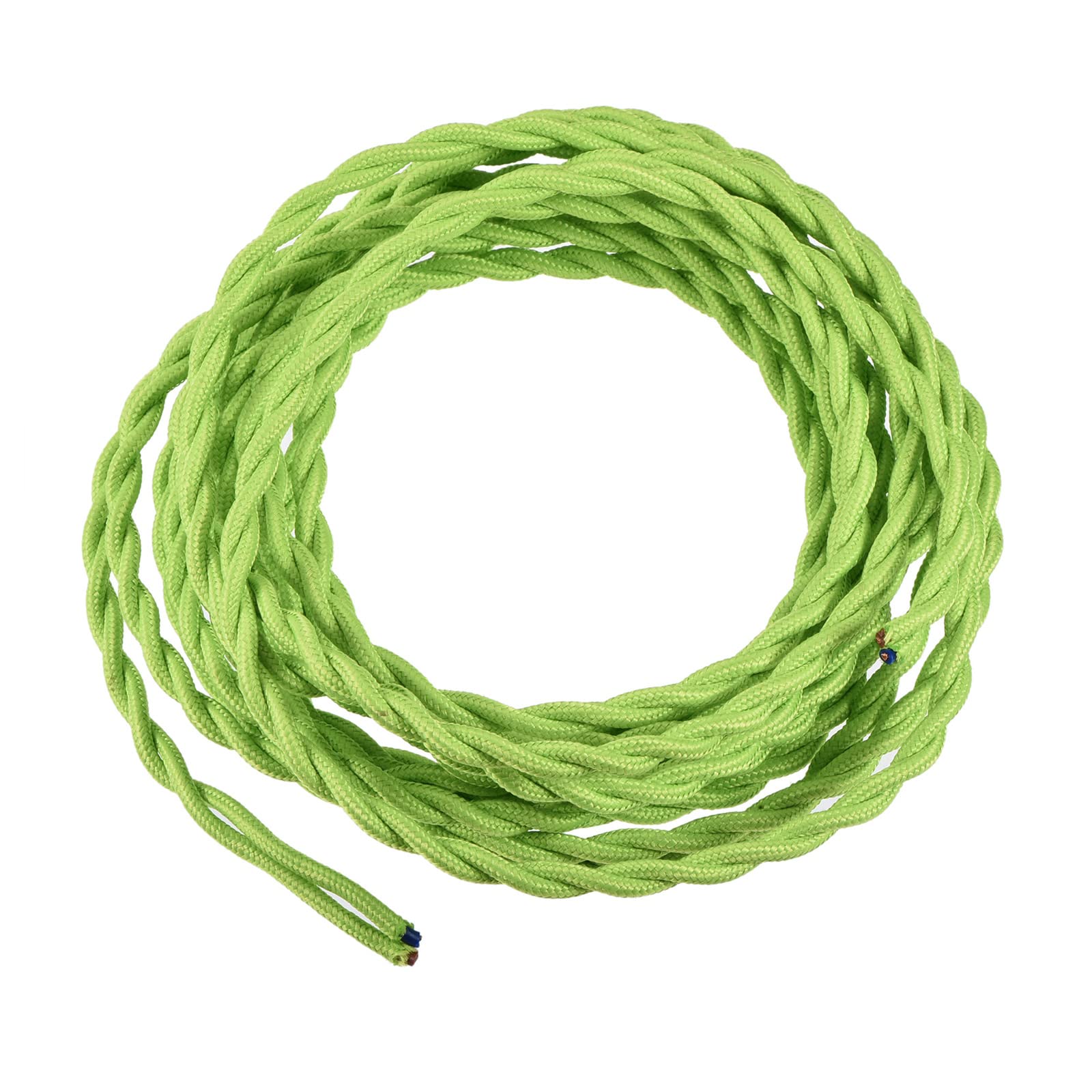 YOKIVE Twisted Cloth Covered Wire, Wire with Vintage Style Electrical Wire Replacement, Great for Home, Bar, Party, Restaurant (Light Green, 16.4-Feet